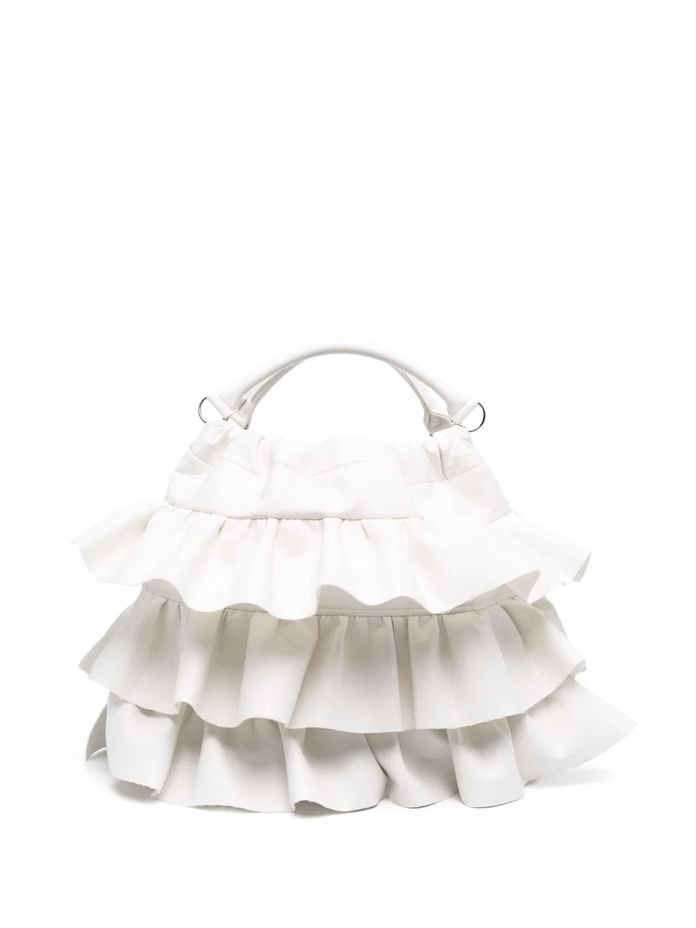 pleated top handle tote bag - 1