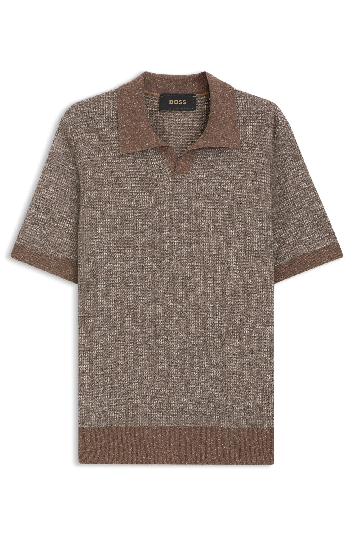 JOHNNY-COLLAR POLO SWEATER IN WOOL, SILK, AND COTTON - 1