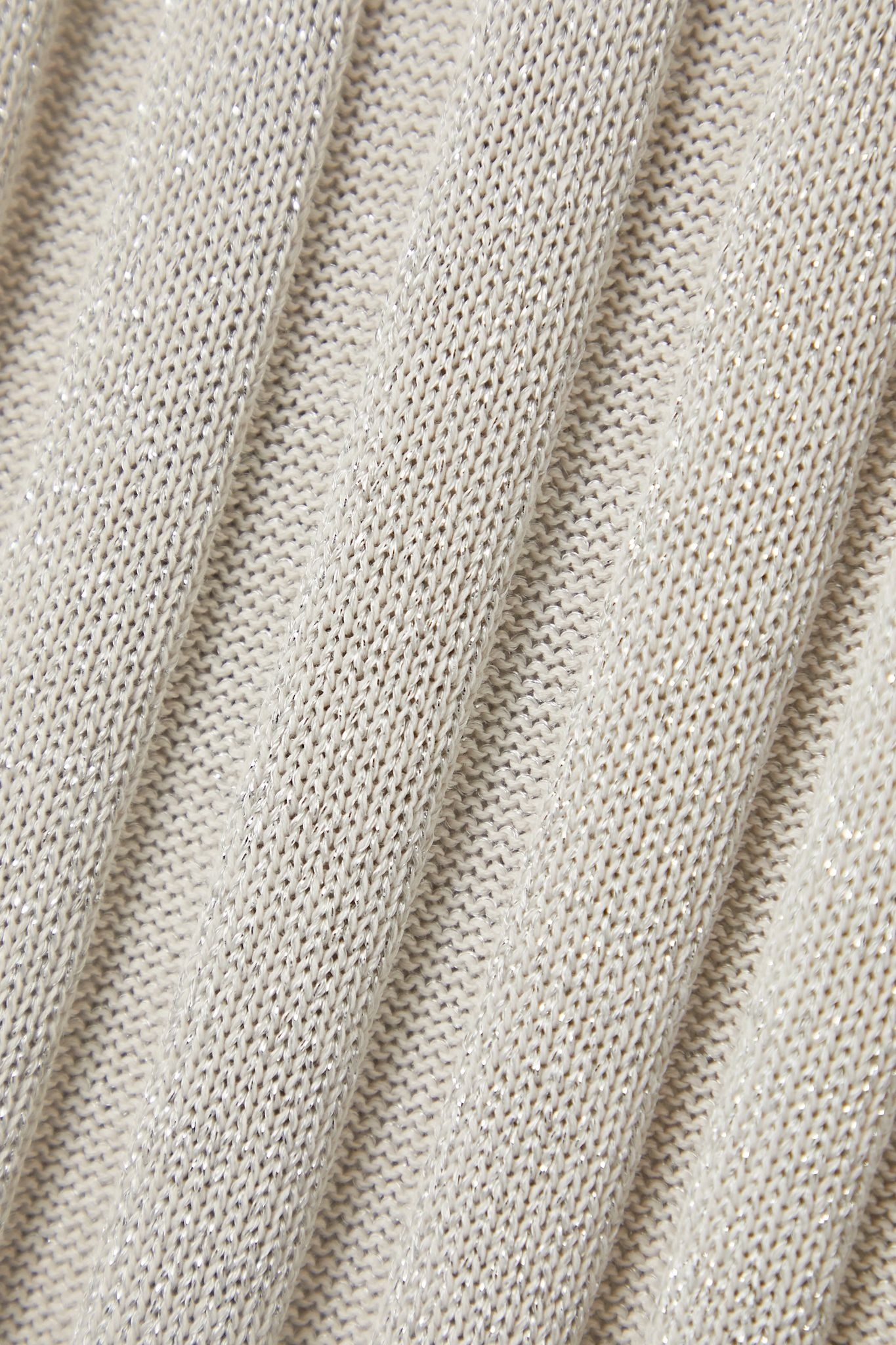 Ribbed metallic cotton-blend sweater - 5