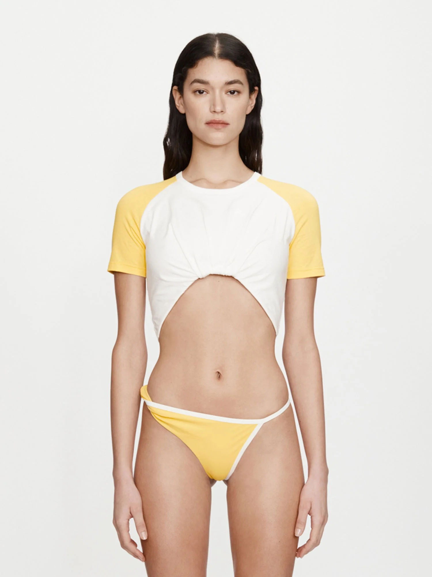 Tucked Ringer Jersey Tee - 1