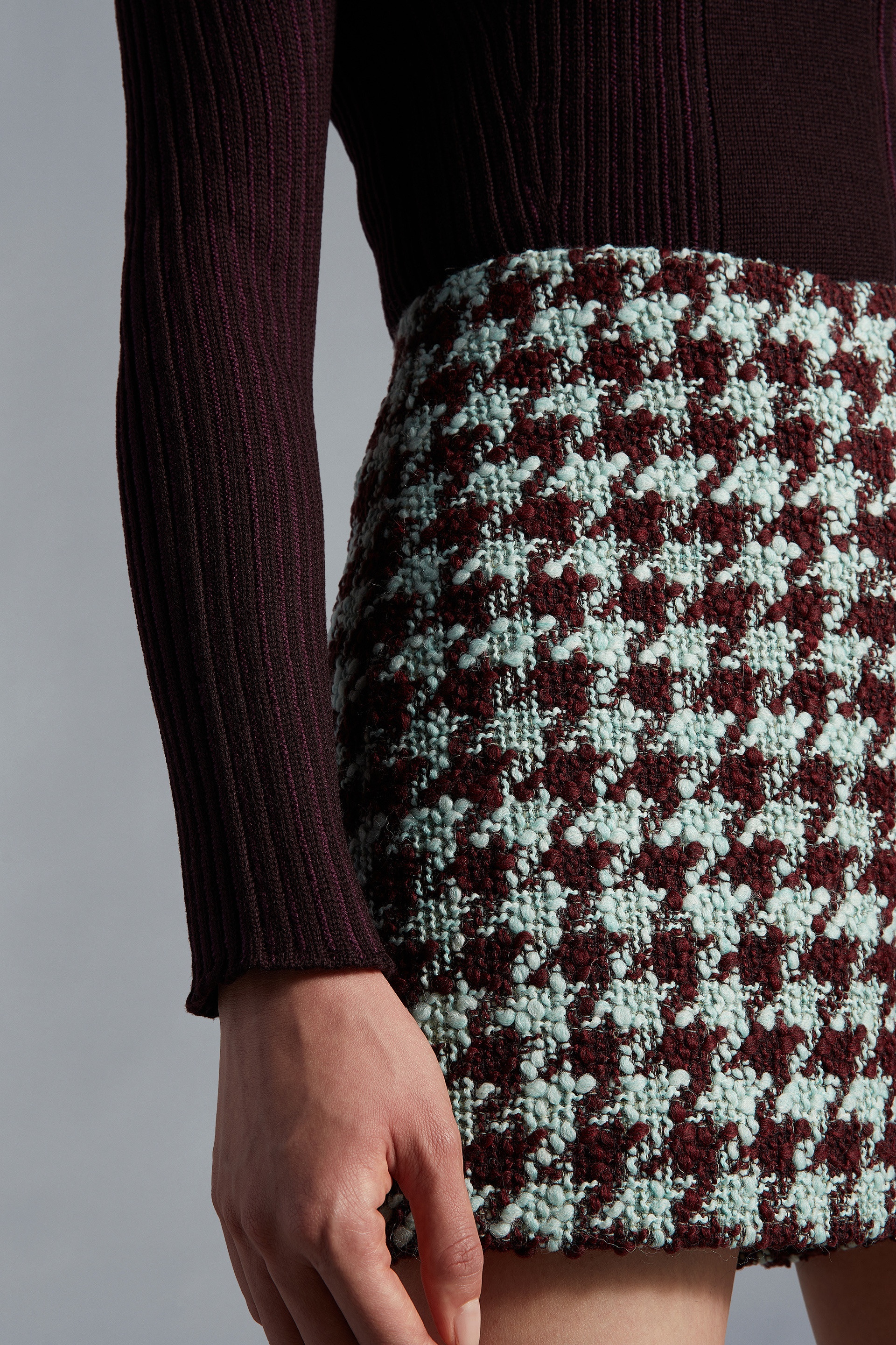 Houndstooth Tweed Shorts - 5