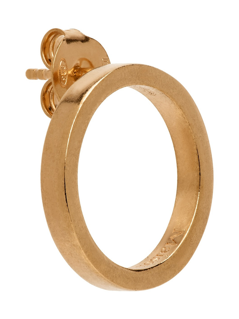 Maison Margiela Gold Logo Single Earring outlook