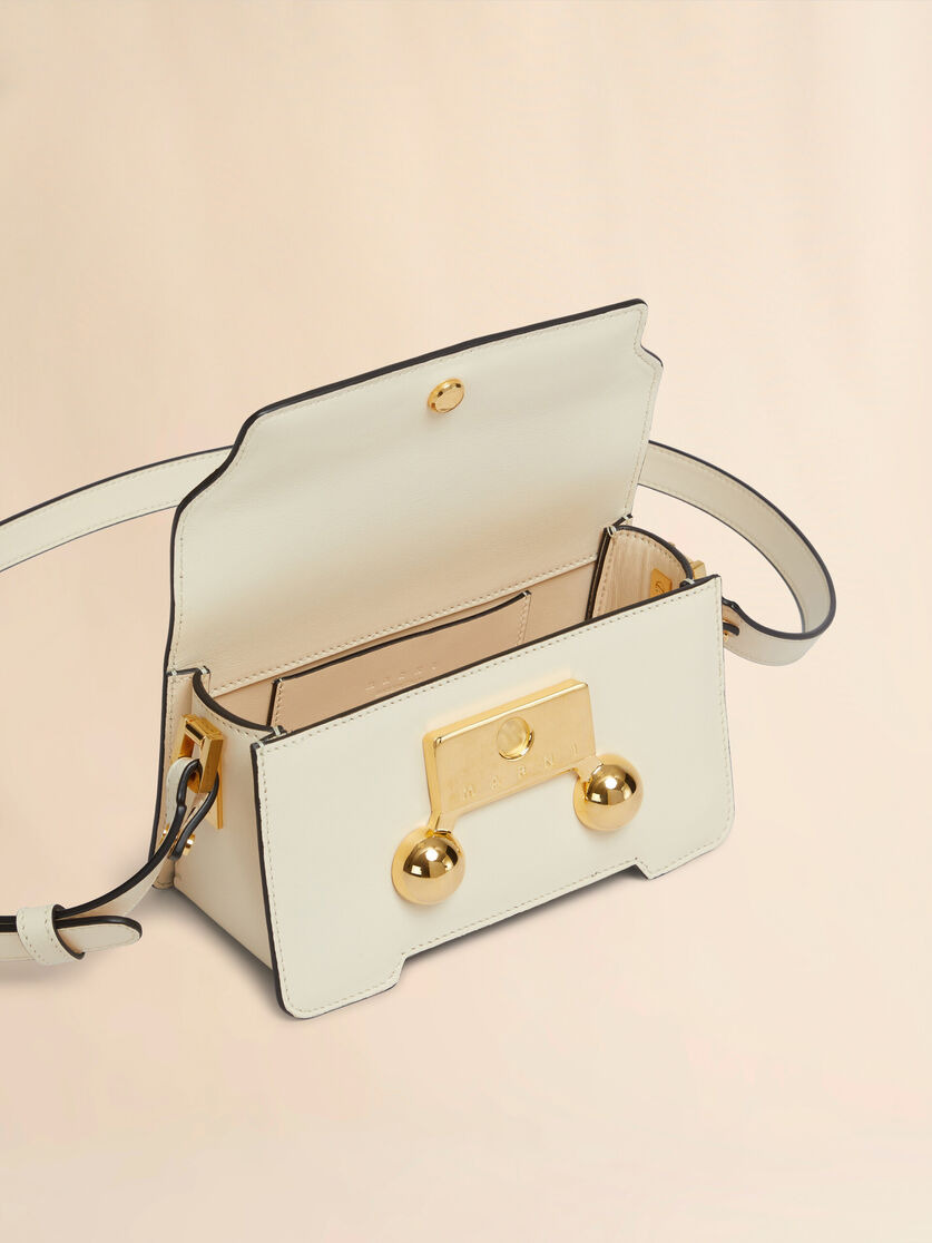 CREAM LEATHER TRUNKAROO MINI SHOULDER BAG - 3
