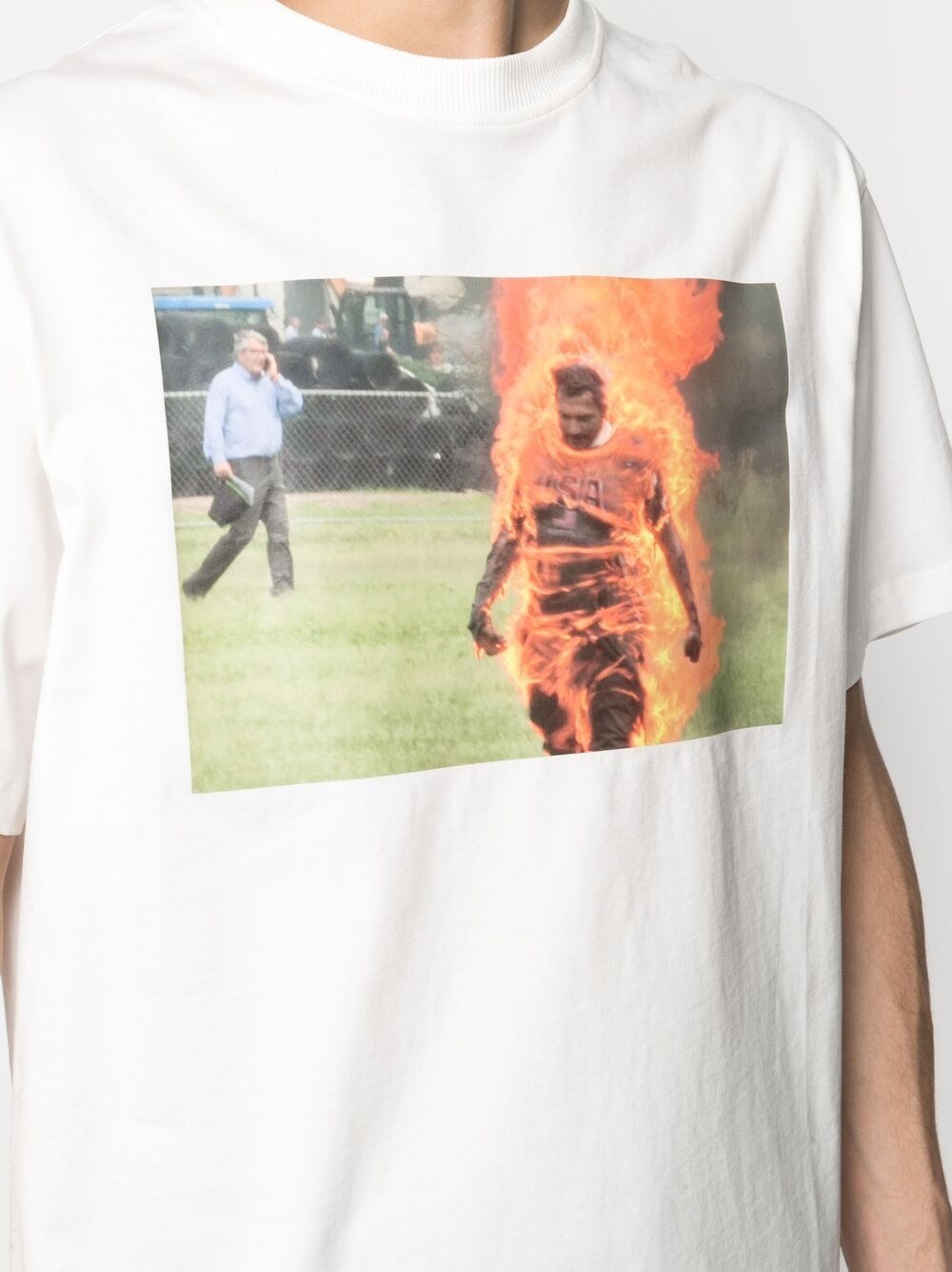 fire photo short-sleeved T-shirt - 5