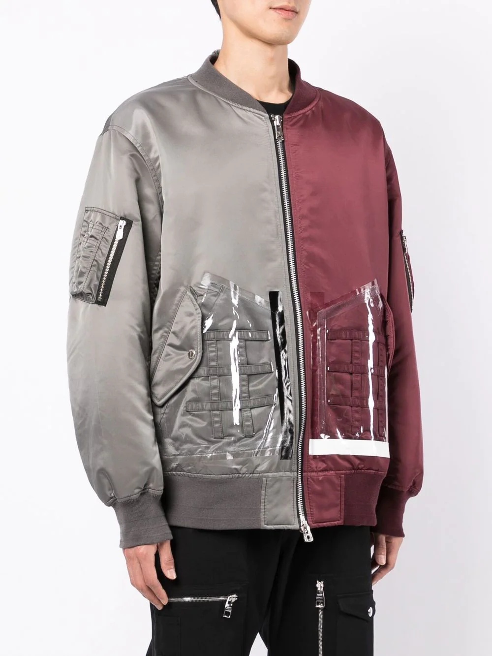 colour-block bomber jacket - 3