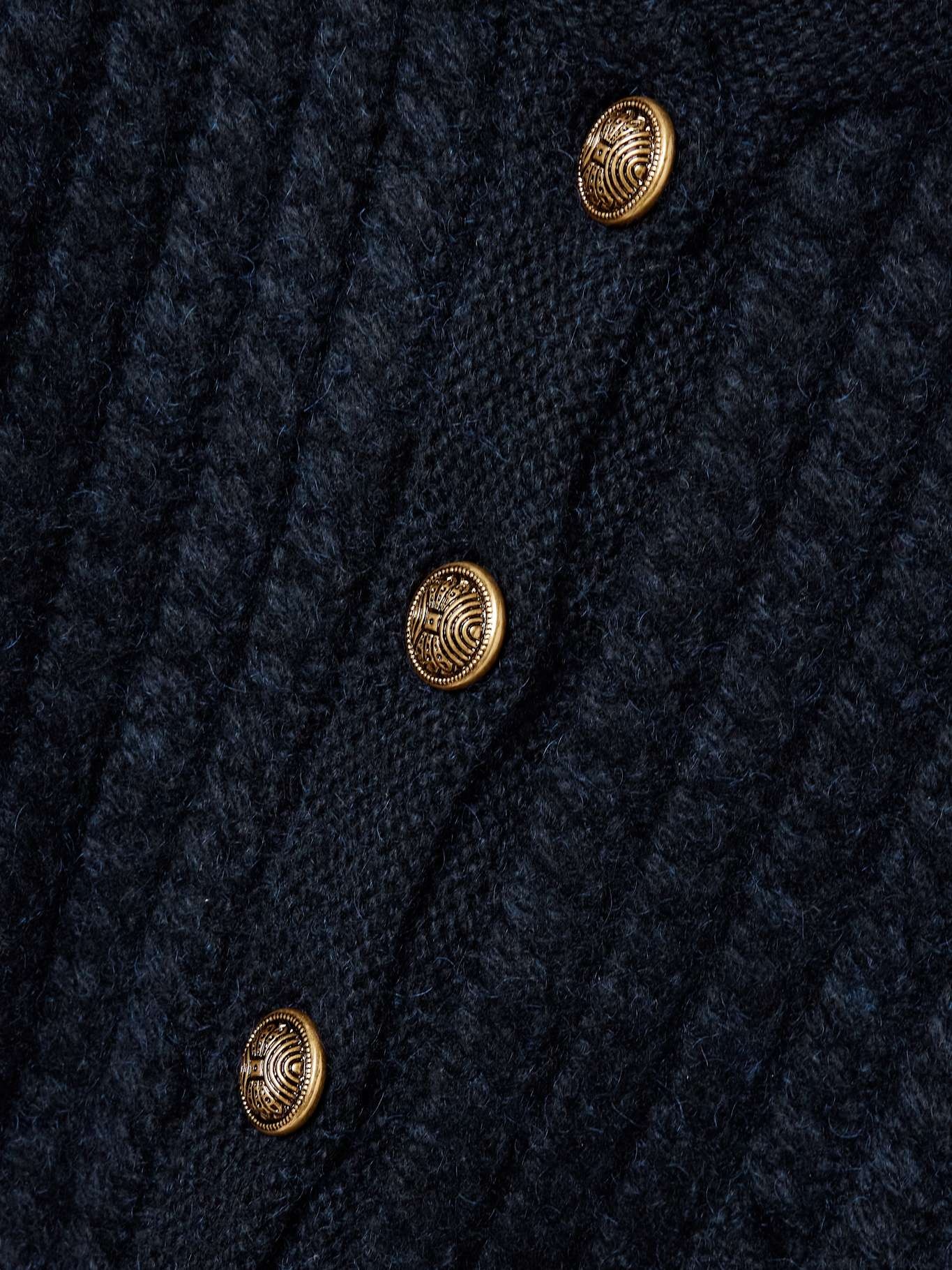 Balser cable-knit cashmere and mohair-blend cardigan Navy - 4