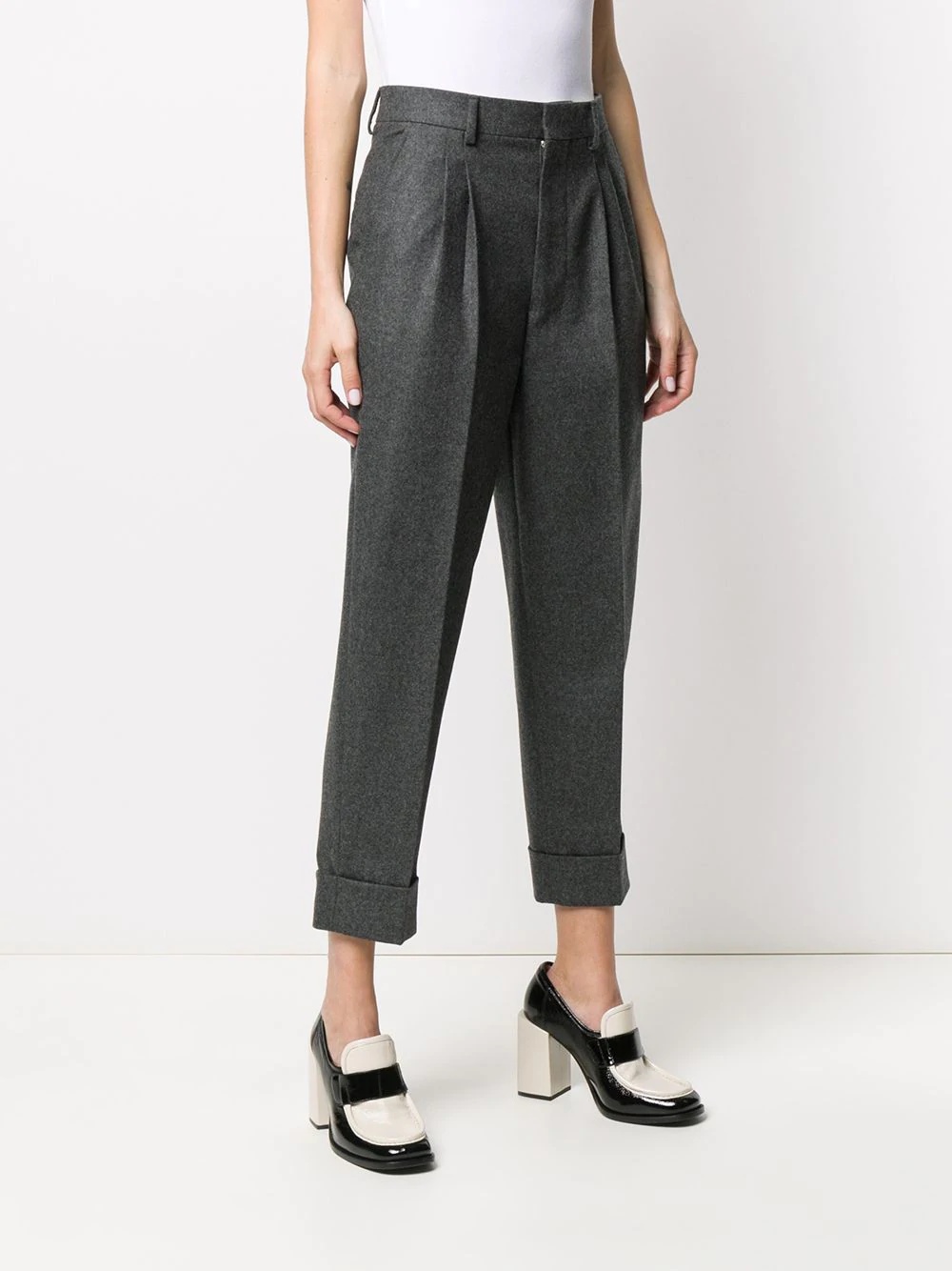 straight cropped trousers - 3