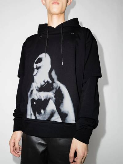 HELIOT EMIL™ graphic-print double-layer hoodie outlook