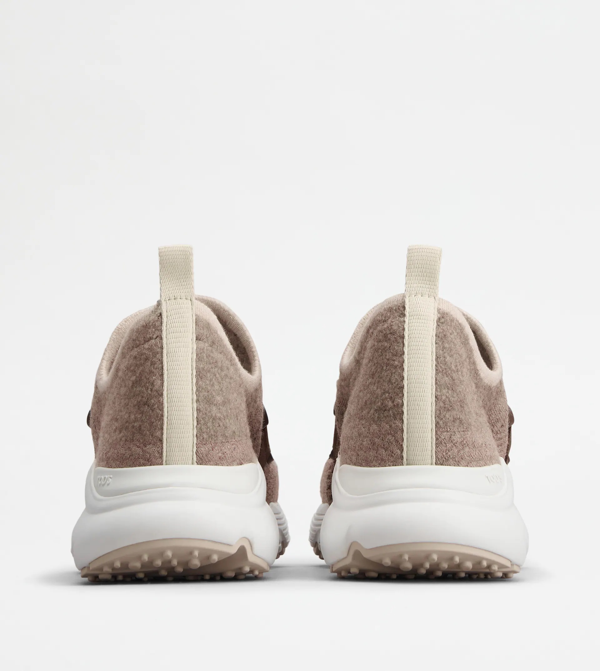 SLIP-ON SNEAKERS IN WOOL-BLEND TECHNICAL FABRIC - BEIGE - 2