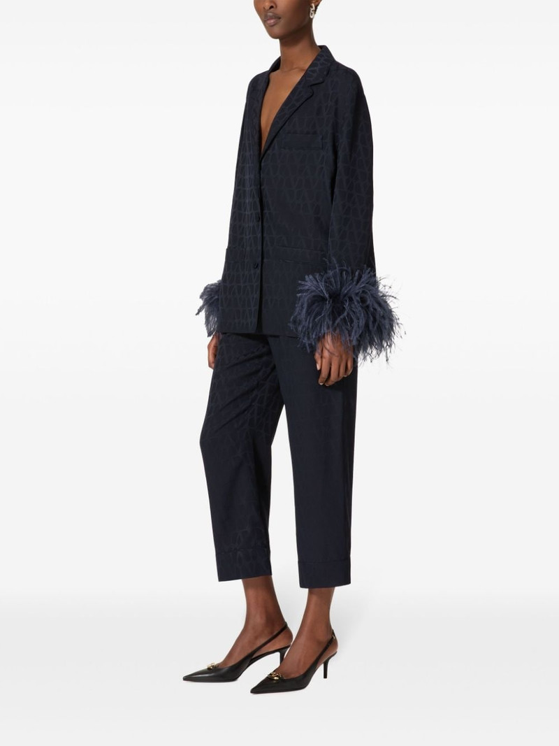 Valentino Optical V silk trousers outlook