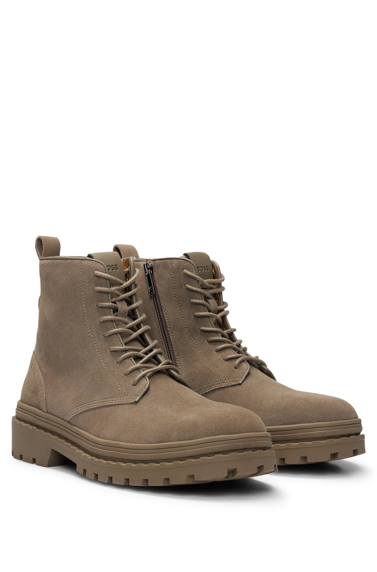 SUEDE LACE-UP BOOTS WITH RUBBER OUTSOLE - 2