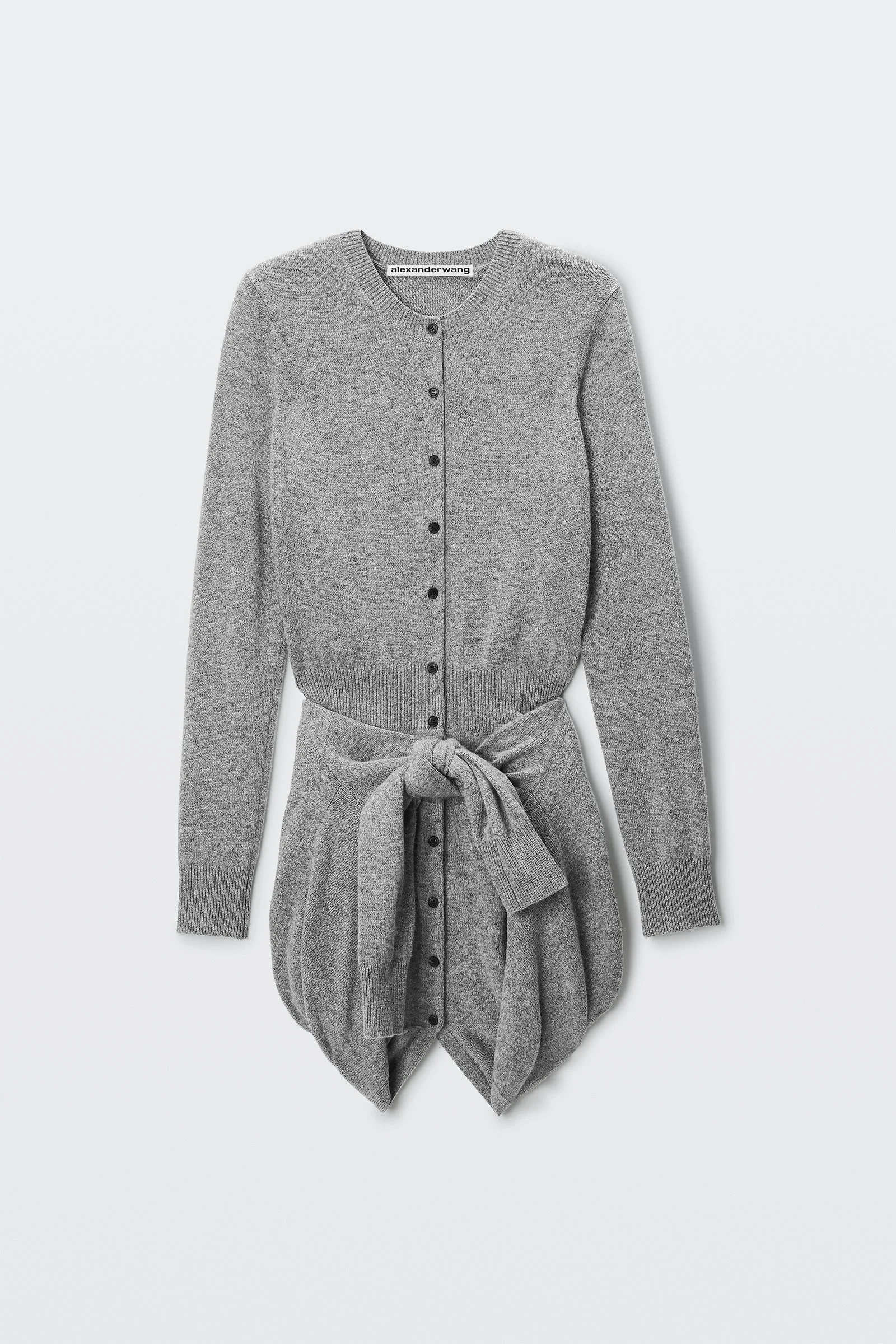 pre-styled tied sleeve cardigan dress - 1
