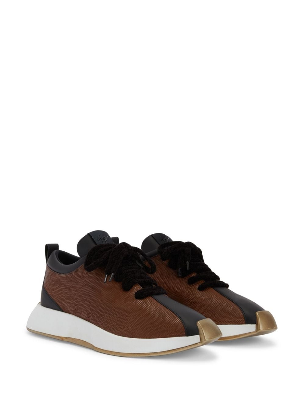 Ferox panelled leather sneakers - 2