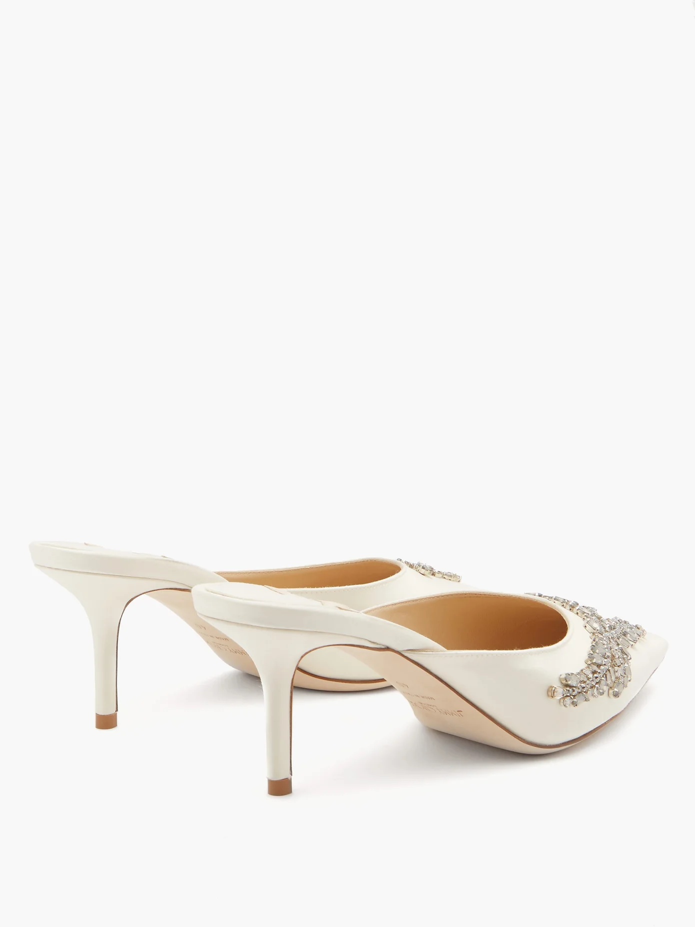 Rav 54 crystal-embellished satin mules - 4