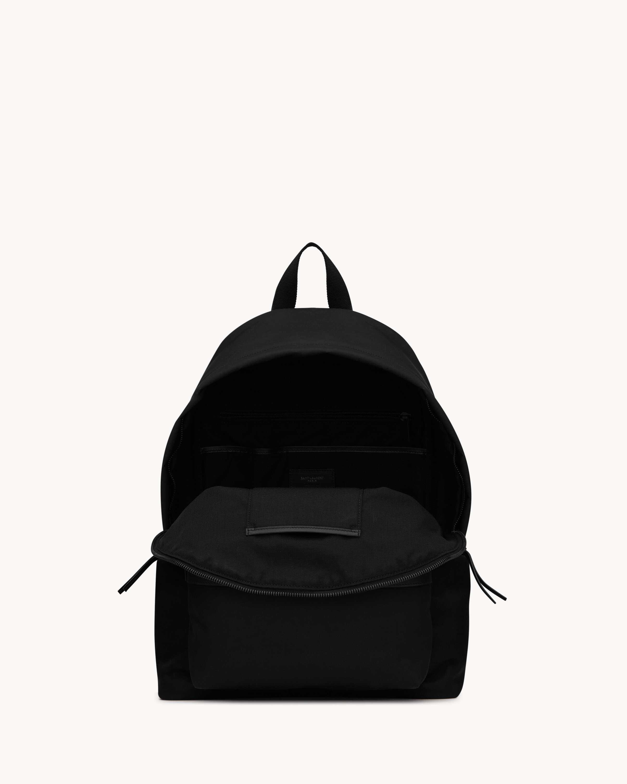 CITY BACKPACK IN ECONYL®, SMOOTH LEATHER AND NYLON - 4