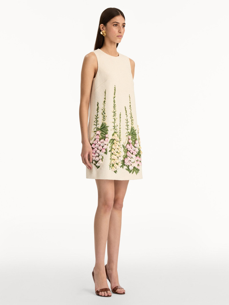 FOXGLOVE EMBROIDERED TWEED SHIFT DRESS 4