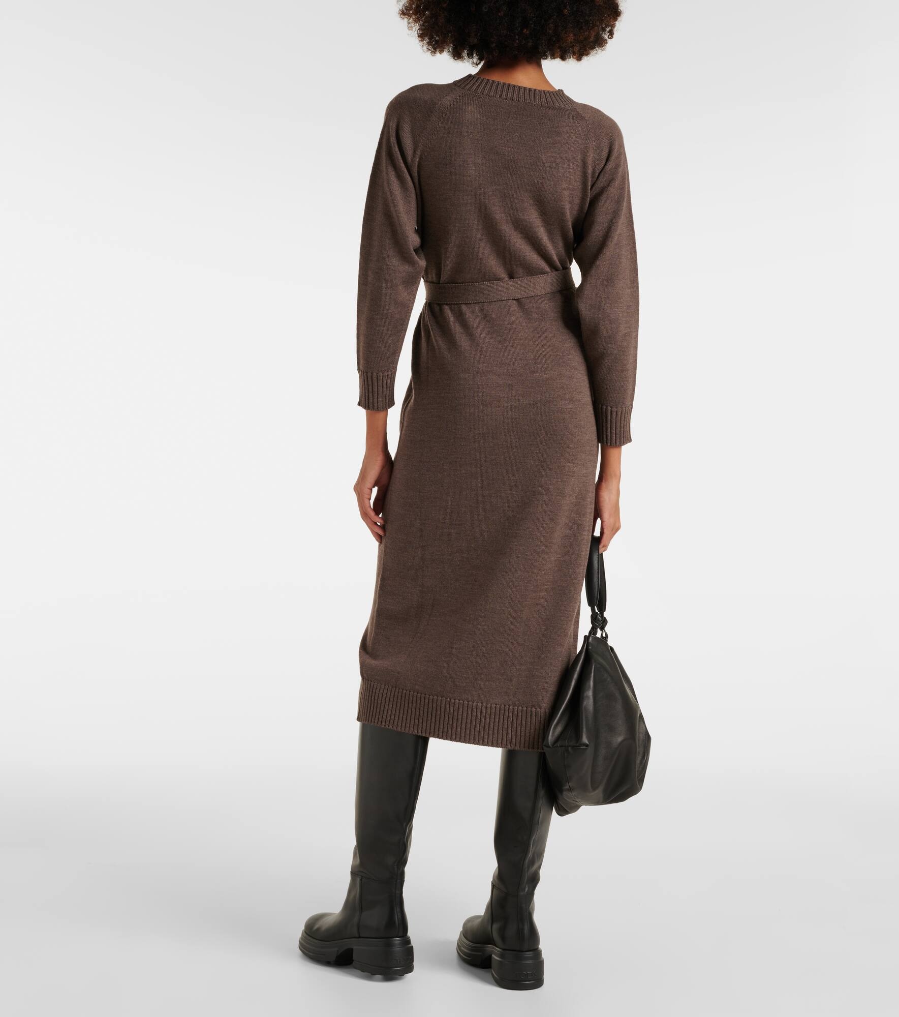 Virgin wool midi dress - 3