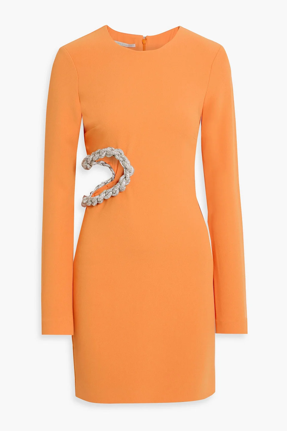 Embellished cutout crepe mini dress - 1