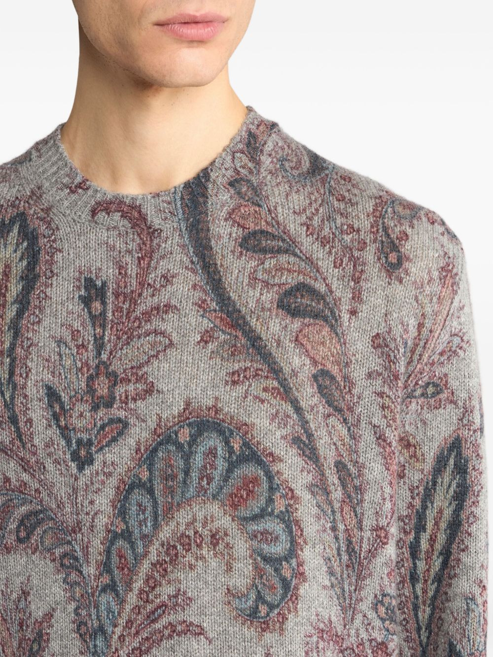 paisley-jacquard sweater - 5