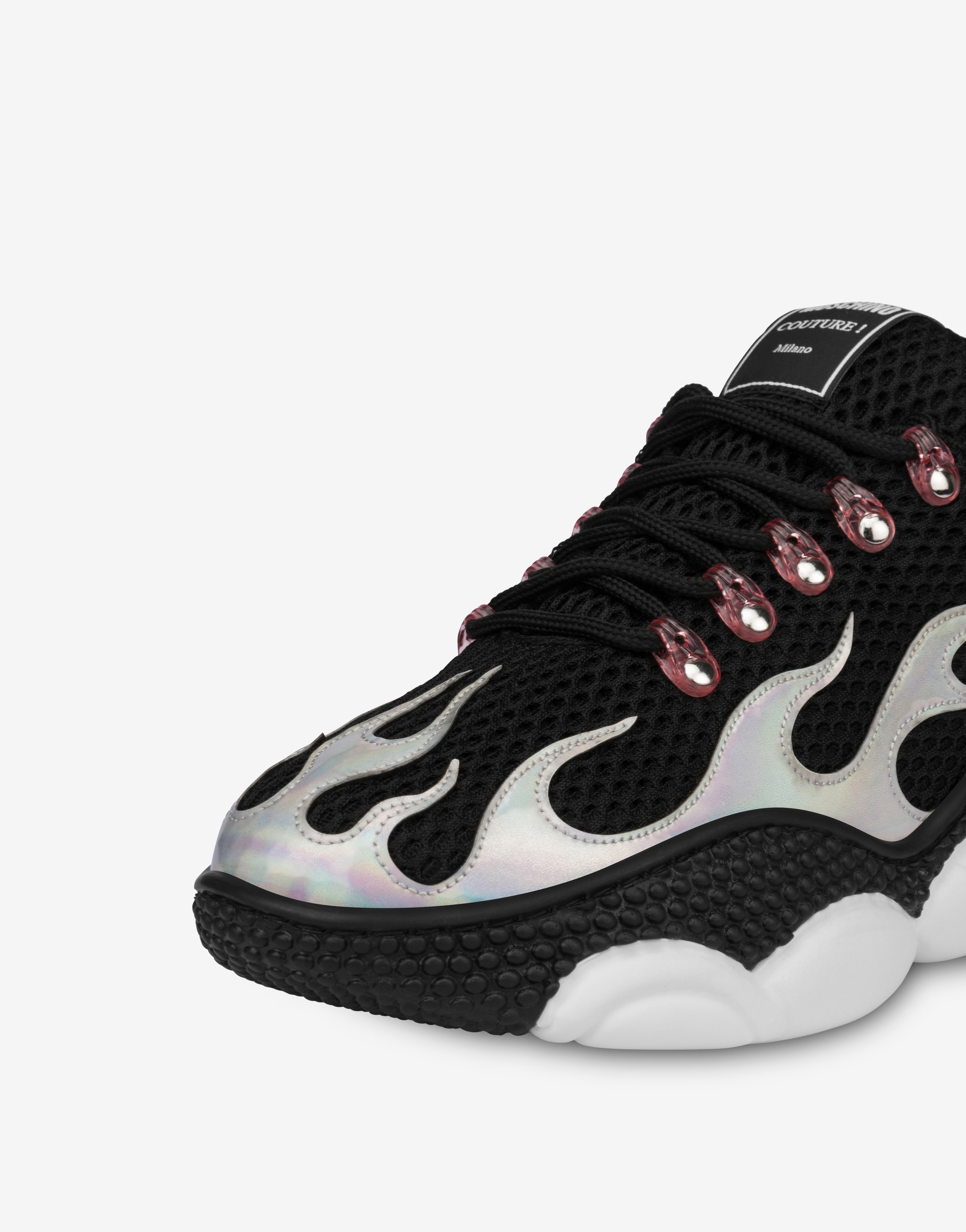 HOLOGRAPHIC FLAMES TEDDY SHOES - 5