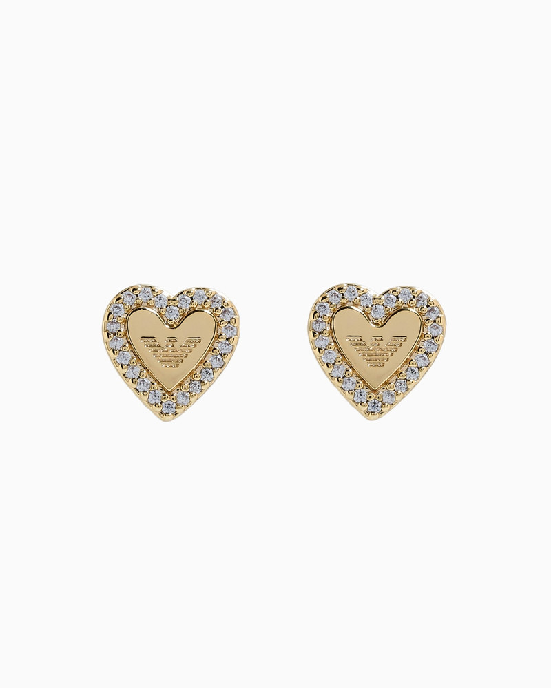 GOLD-TONE BRASS STUD EARRINGS 1