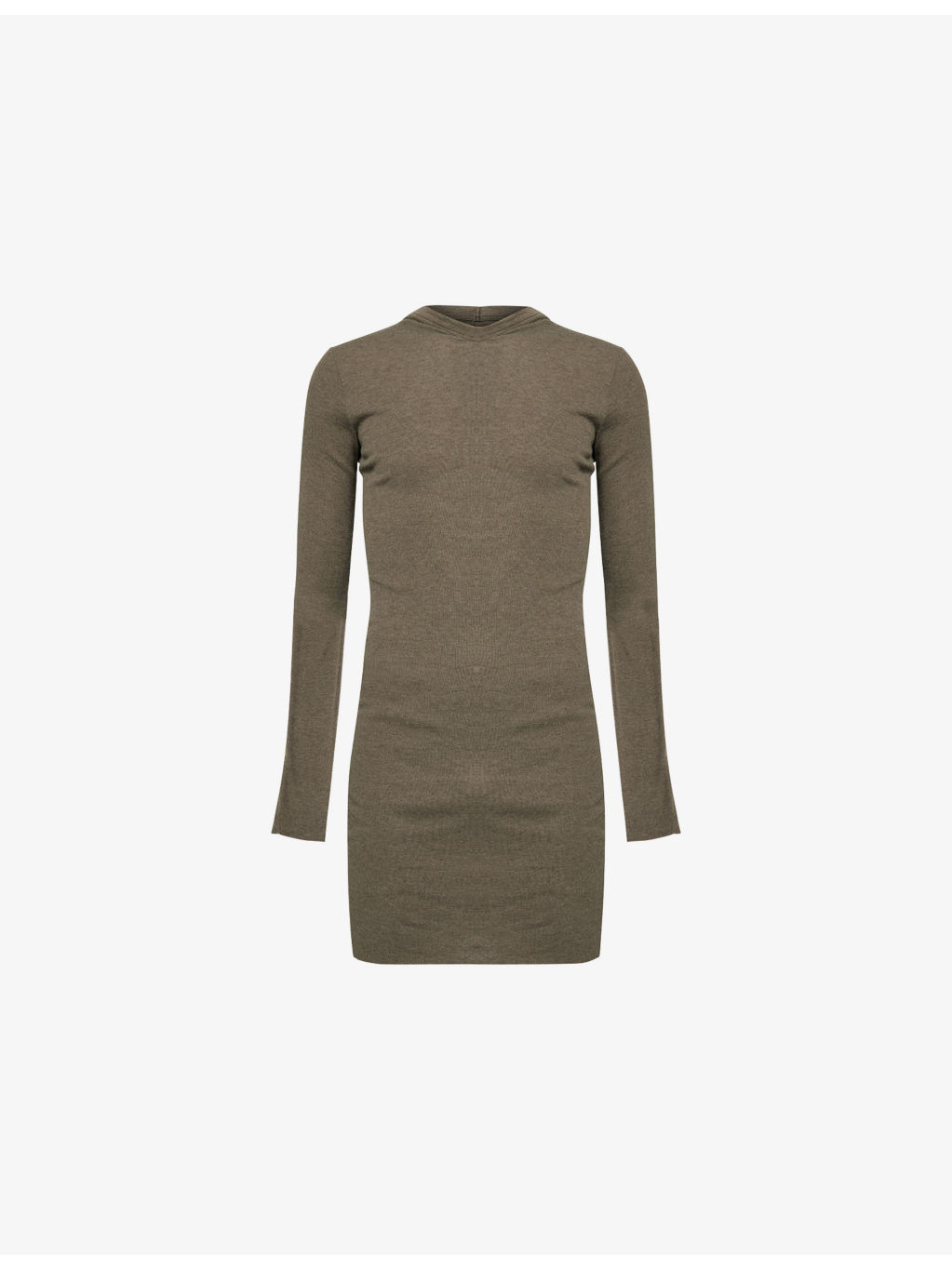 Hooded Ribbed Knitted Hoody - 1