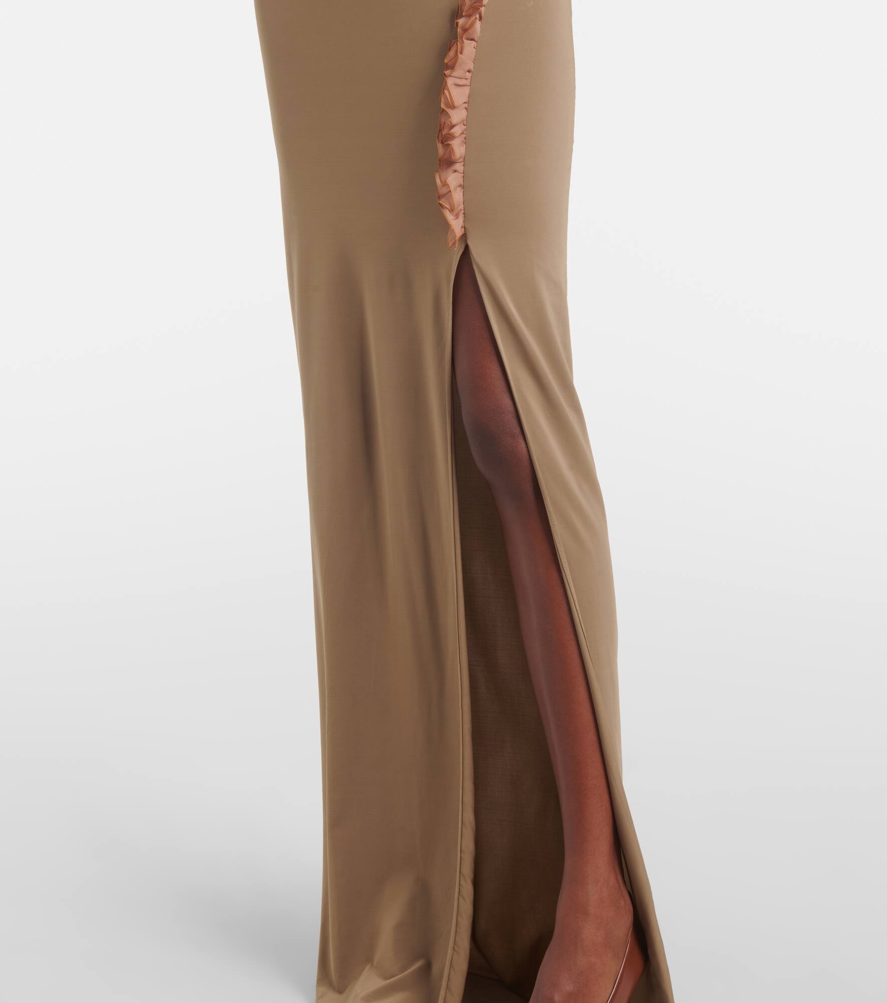 Asymmetric ruffled maxi dress - 5