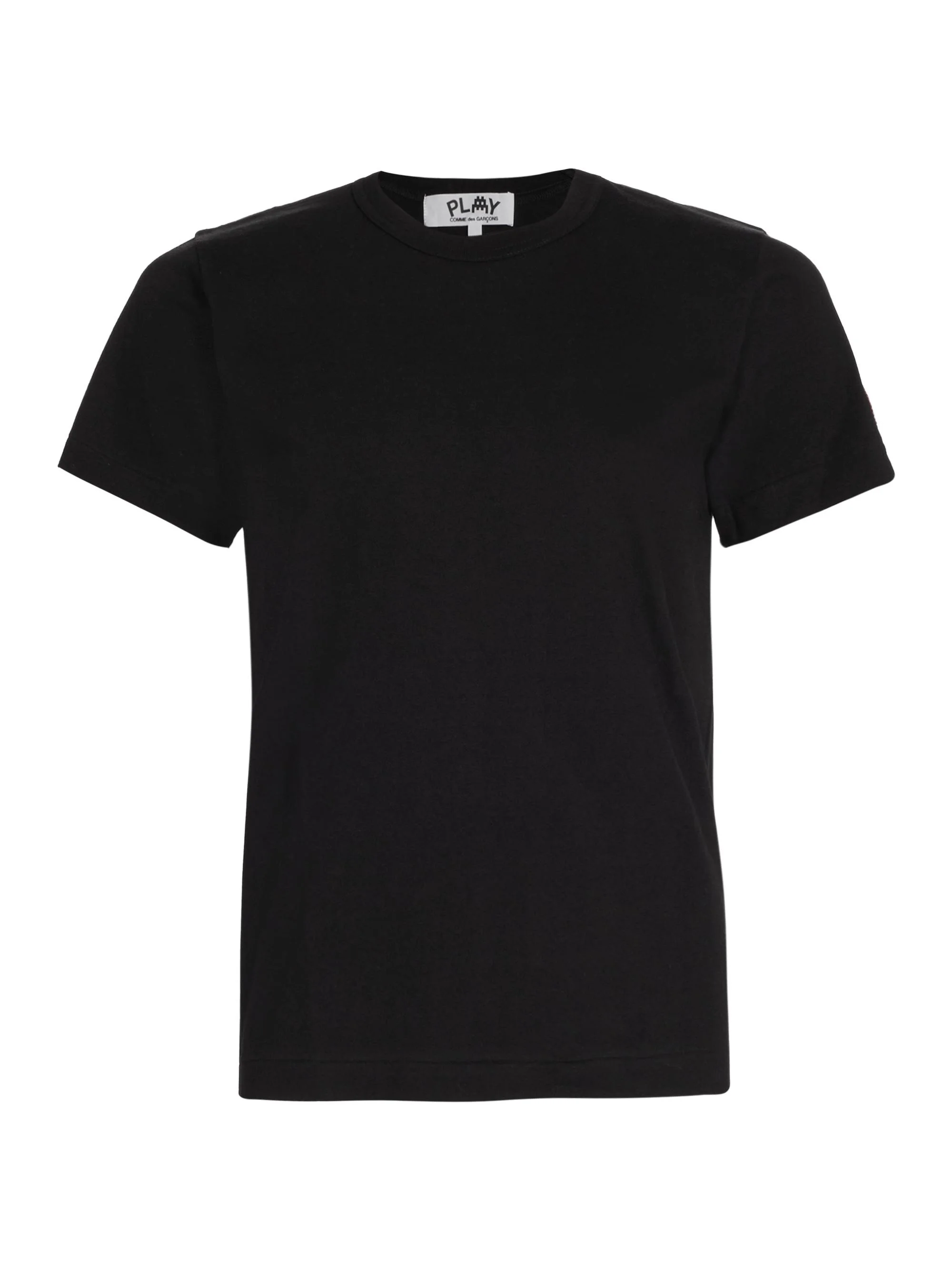 Women's Short-Sleeve Cotton T-Shirt - Black - 1