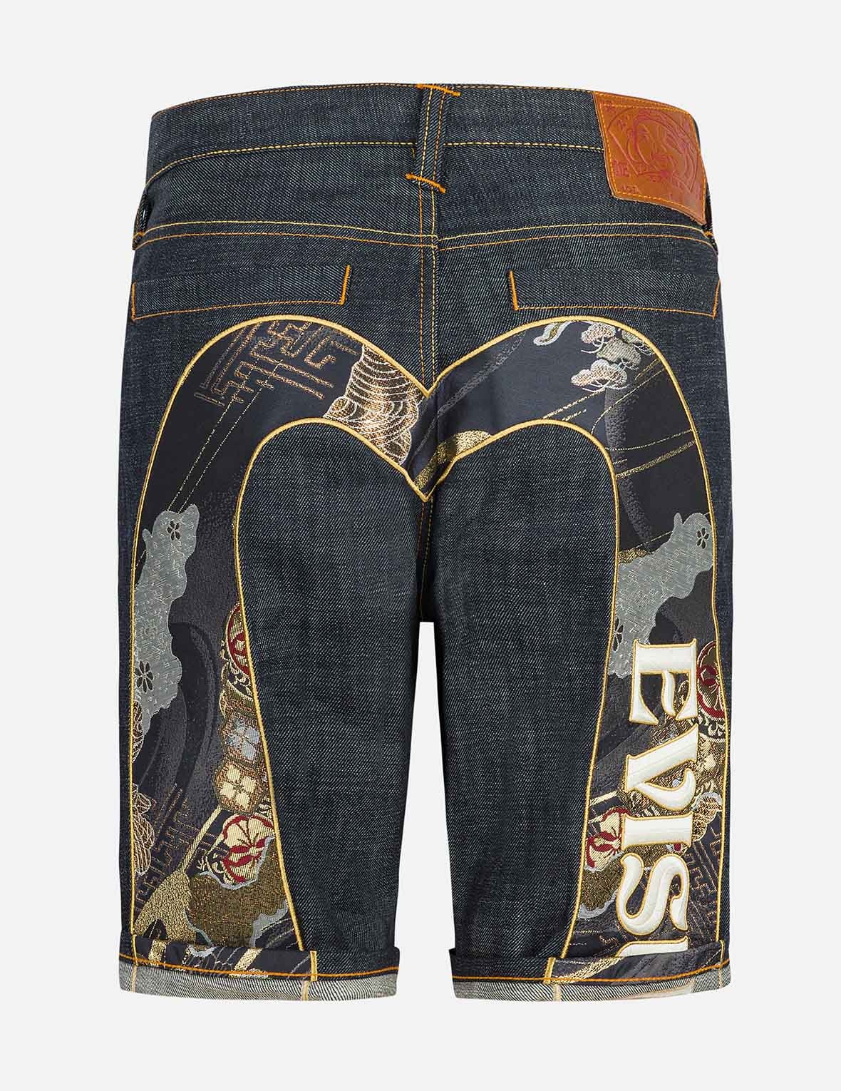 Brocade Daicock Appliqué and Logo Embrodiery Regular Fit Denim Shorts - 2