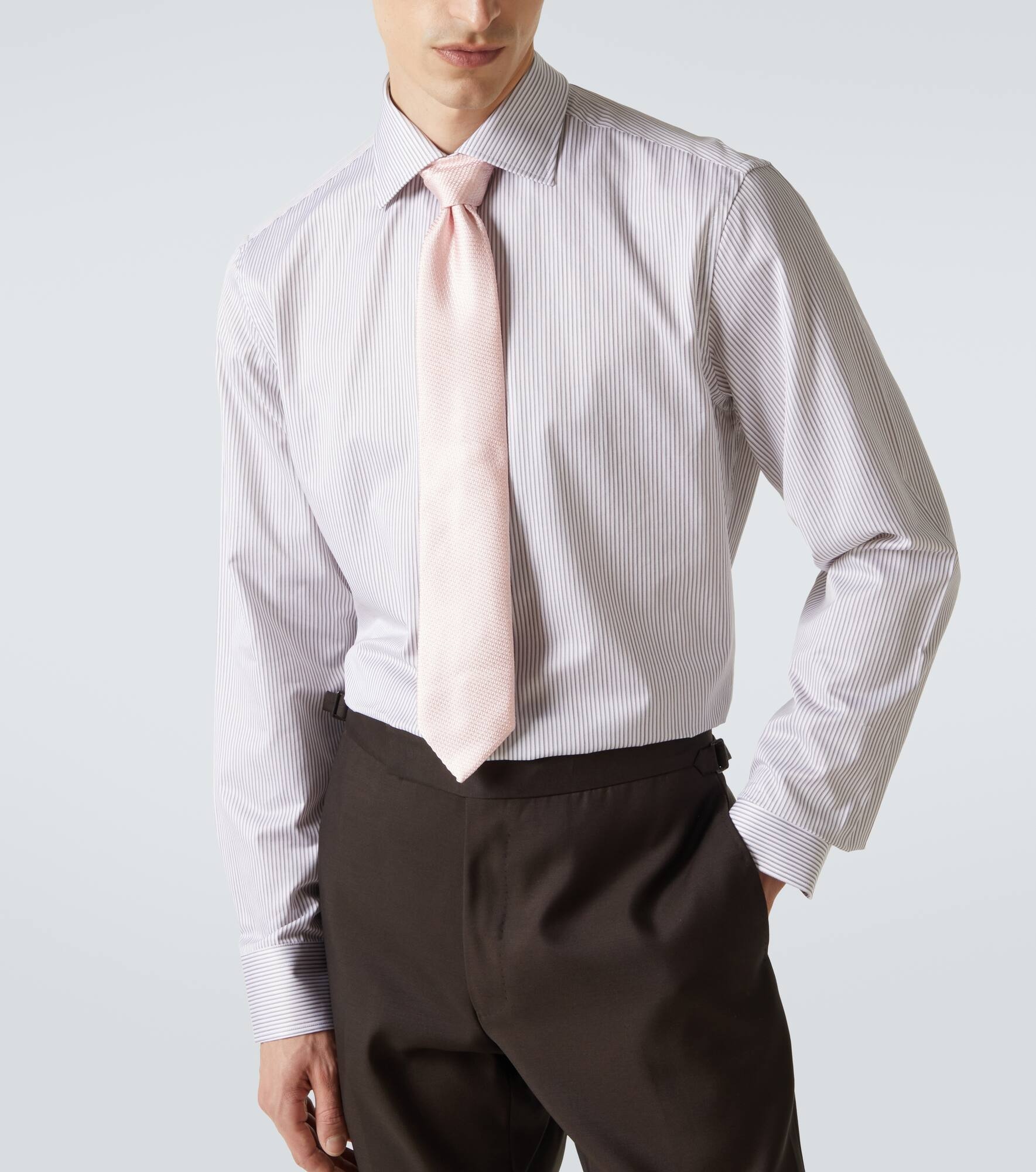 Striped cotton-blend shirt - 5