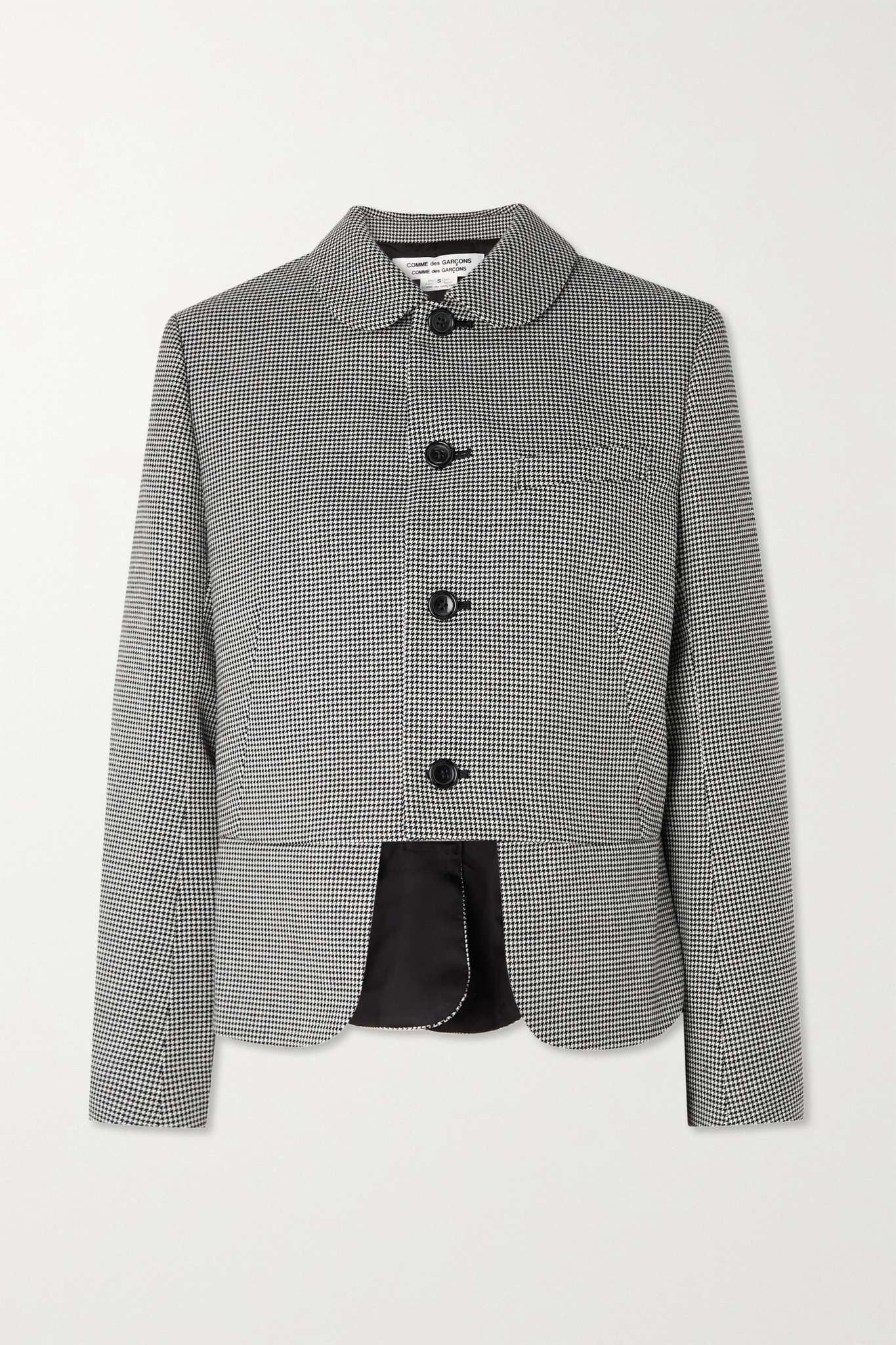 Houndstooth wool blazer - 1