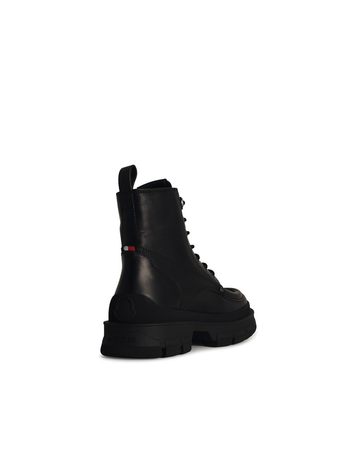 Moncler 'Hevea' Black Leather Boots Men - 3