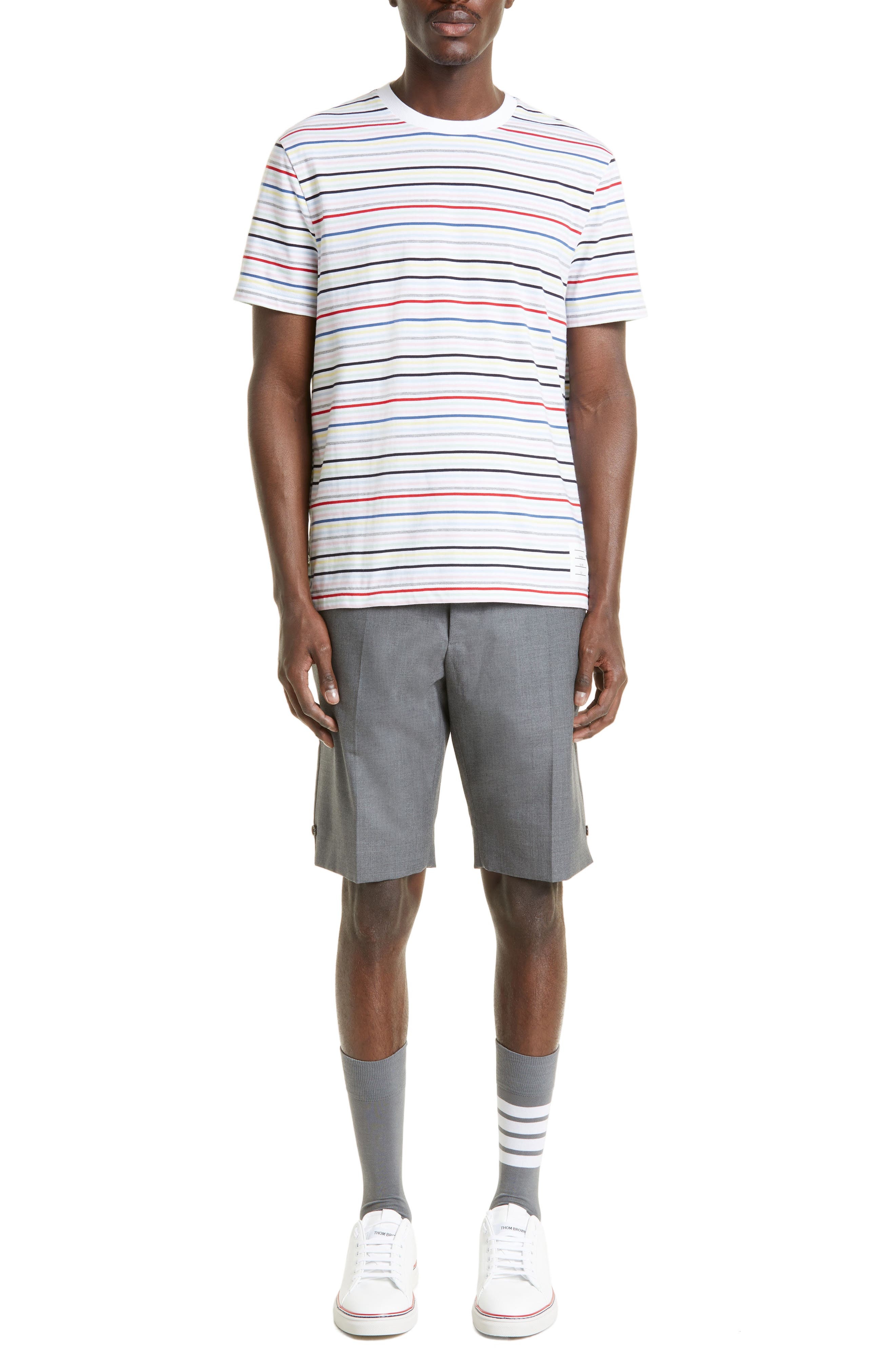 Men's Back Strap Flat Front Wool Shorts - 2