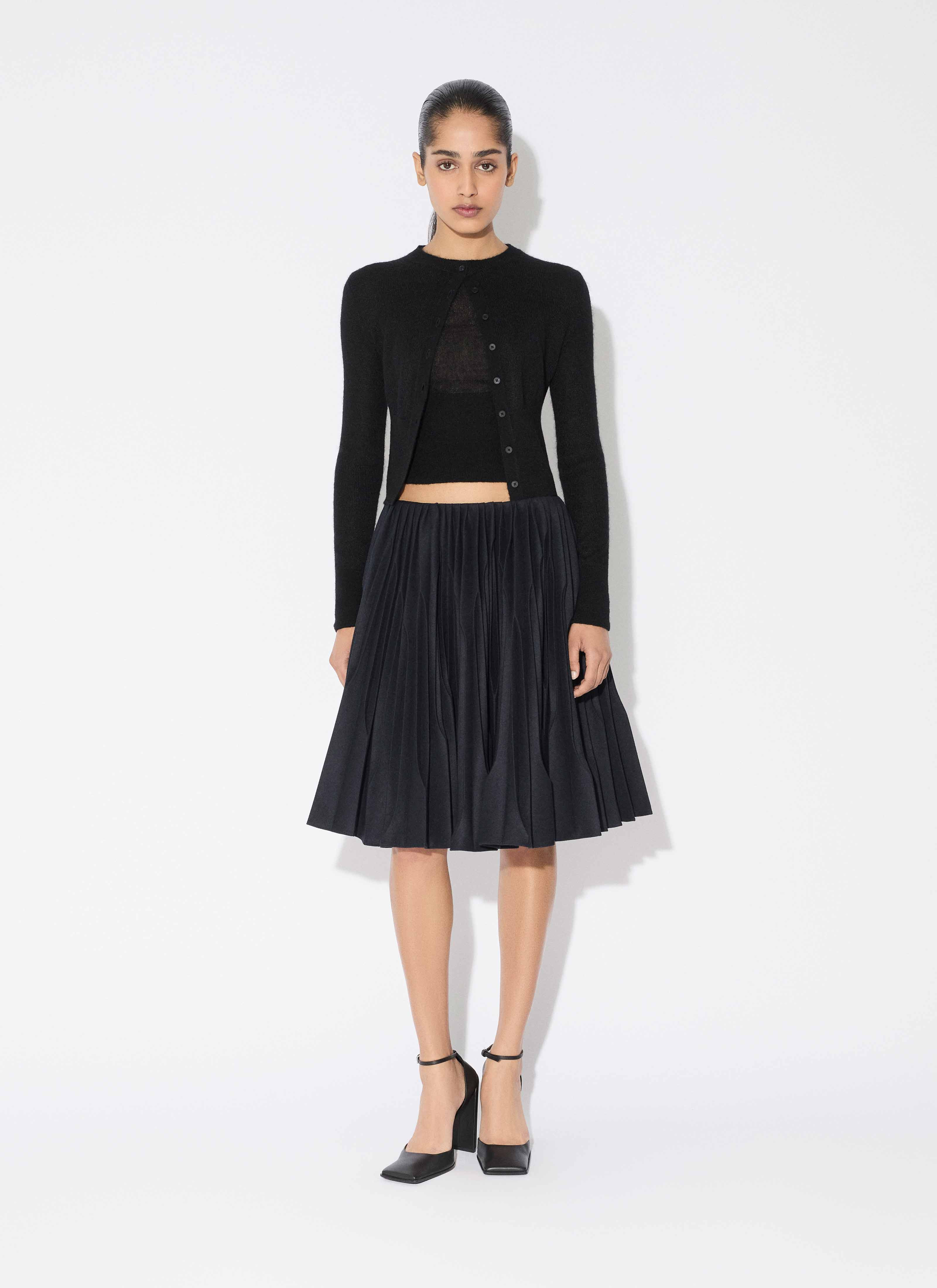 MOHAIR KNIT CROPPED SWEATER - 2