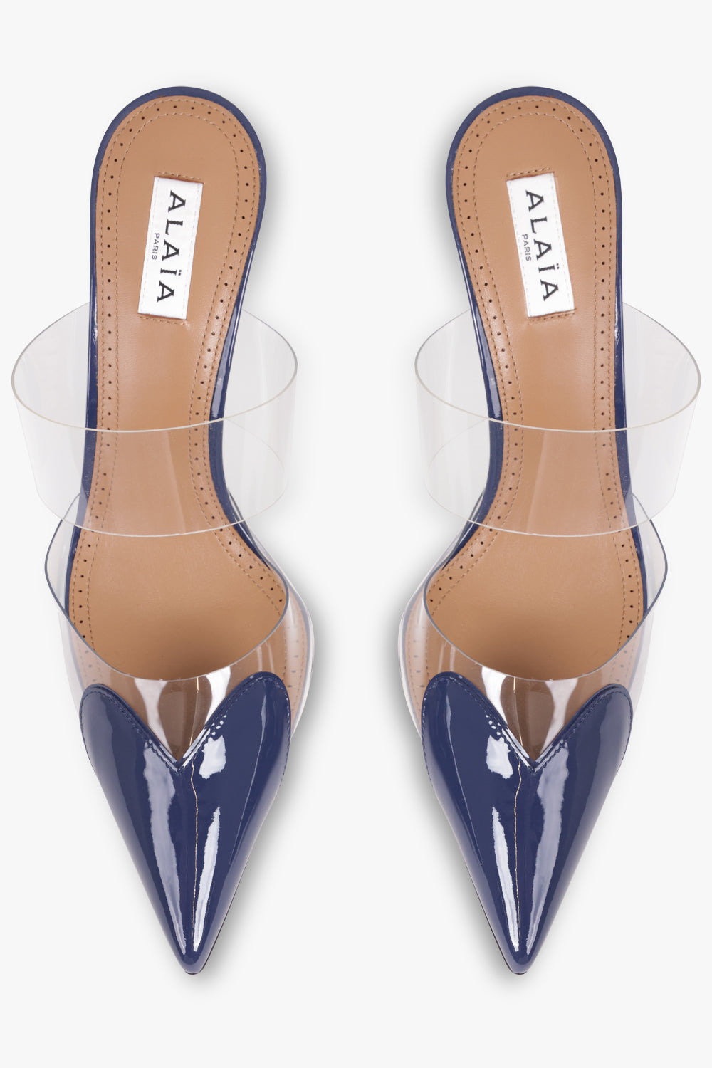 LE COEUR 90MM PATENT MULE | BLUE - 4