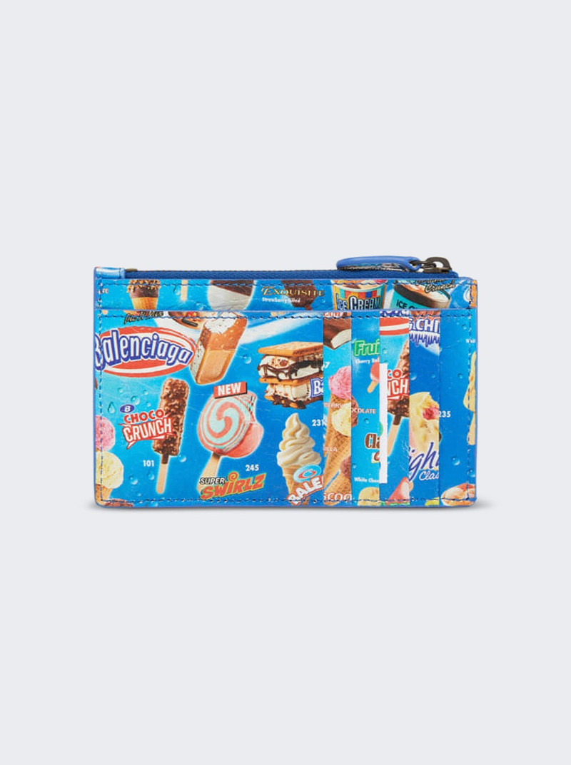 BALENCIAGA Le City Long Coin Card Holder Blue outlook