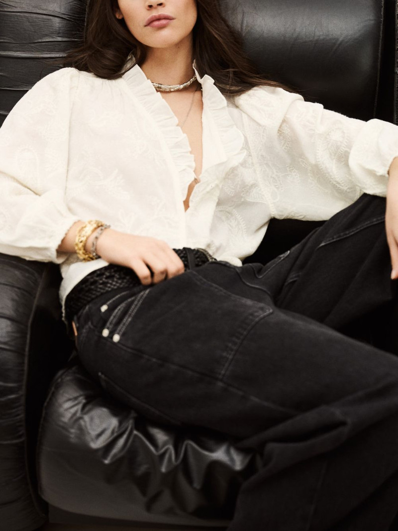 Petty ruffled embroidered blouse 5