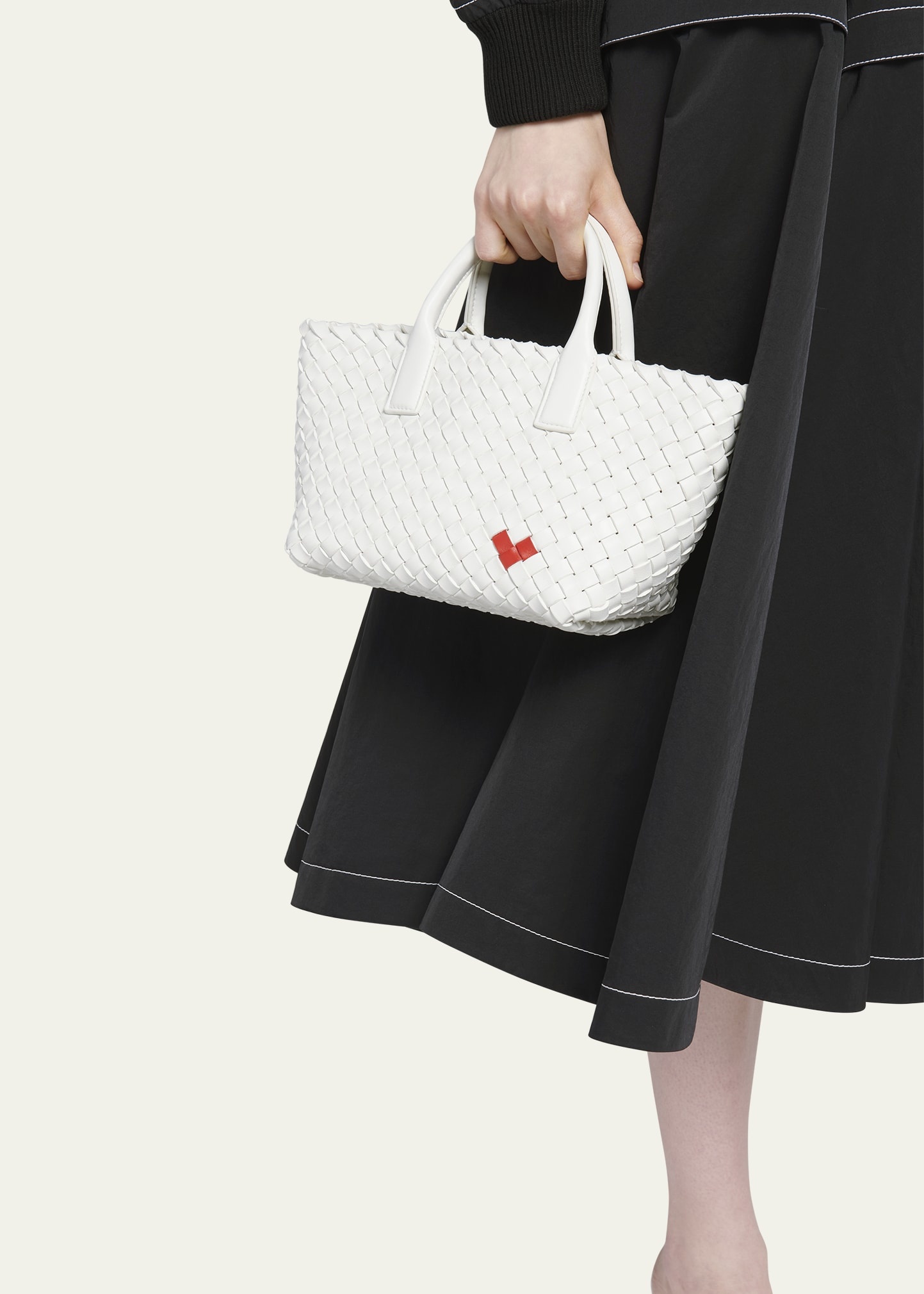 Cabat Mini Heart Leather Tote Bag - 2