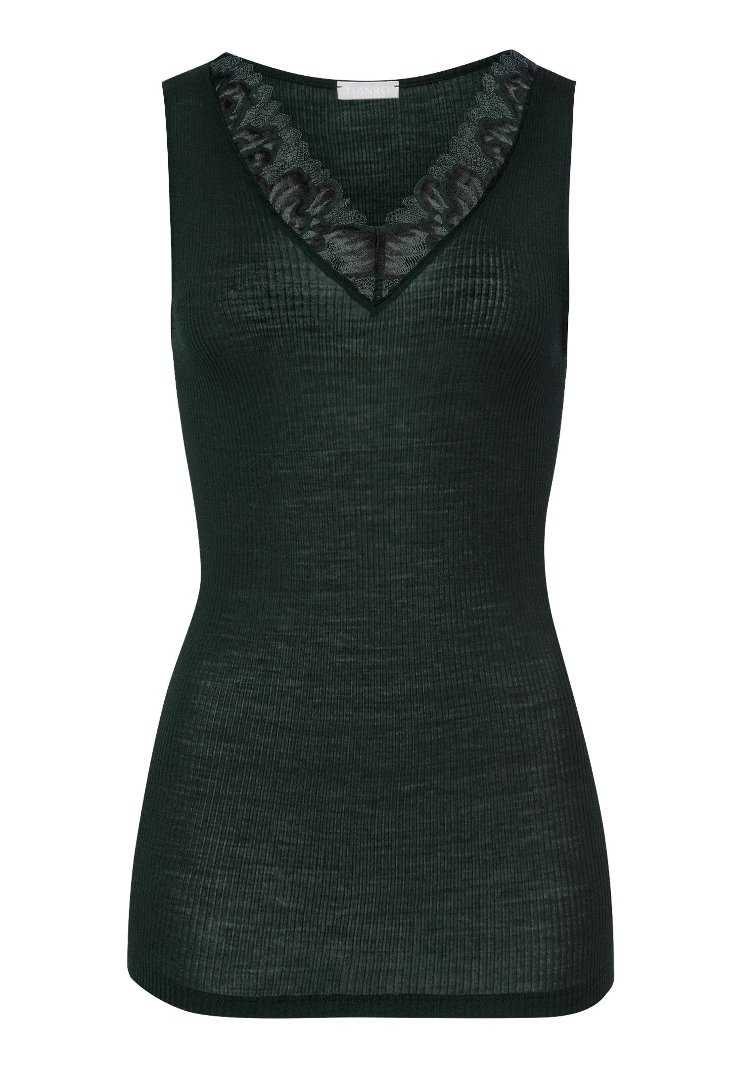 Celeste Wool And Silk Lace Trim Tank Top - 1