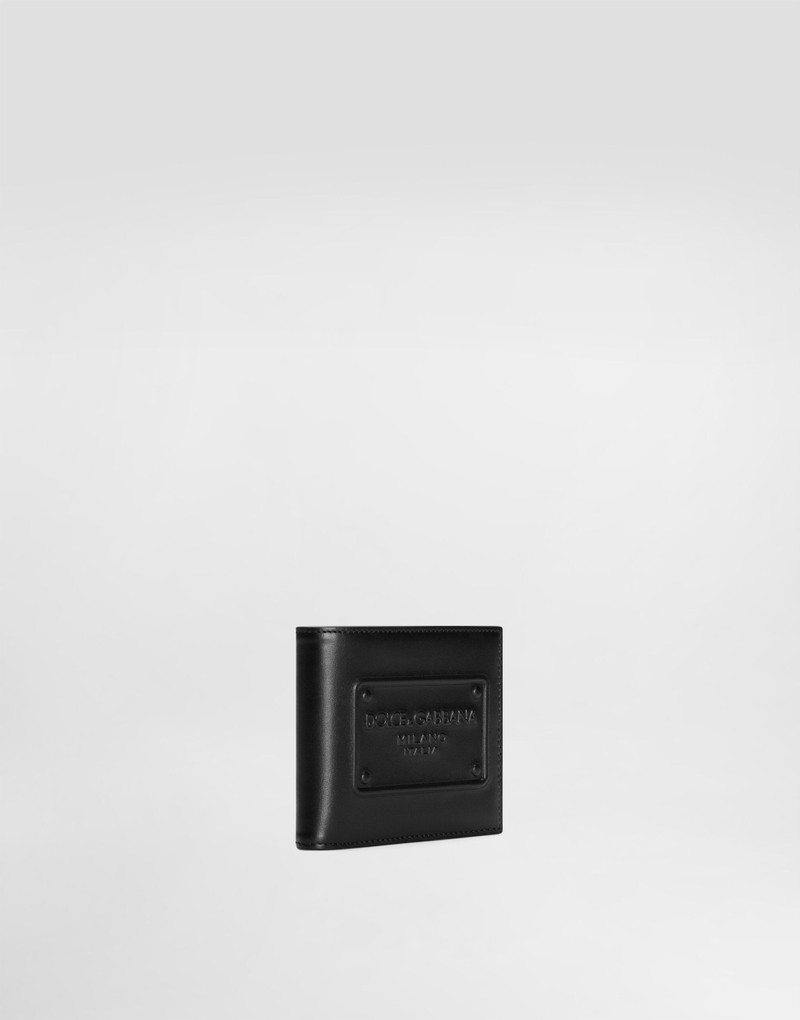 Dolce & Gabbana Calfskin bifold wallet with raised logo outlook