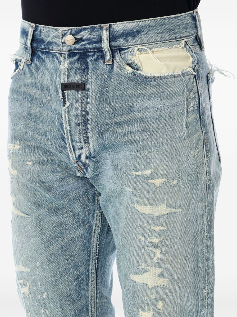 ripped-detailing jeans - 3