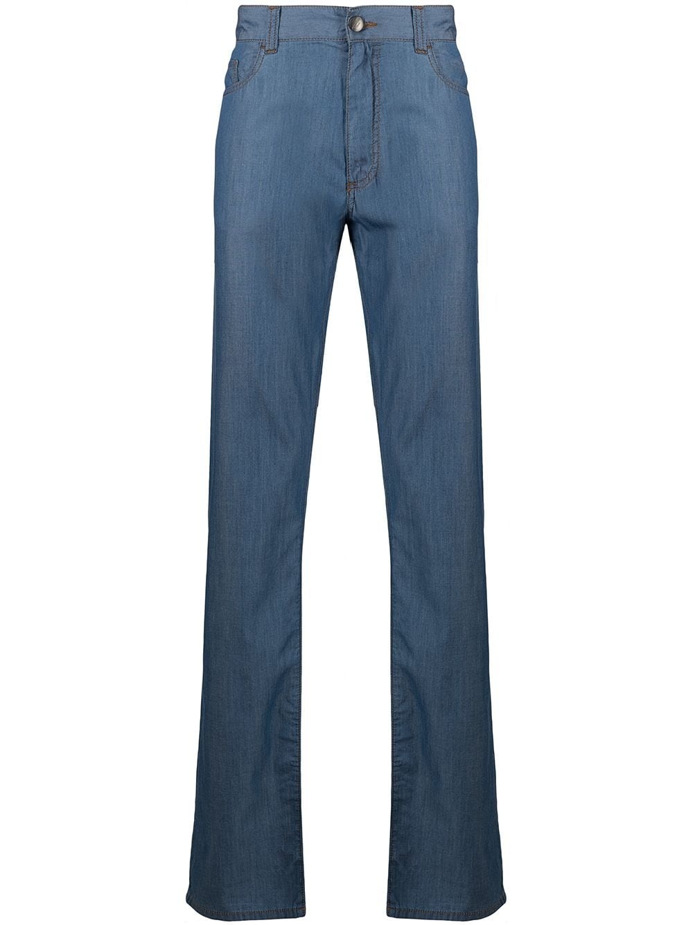 mid-rise straight-leg jeans - 1