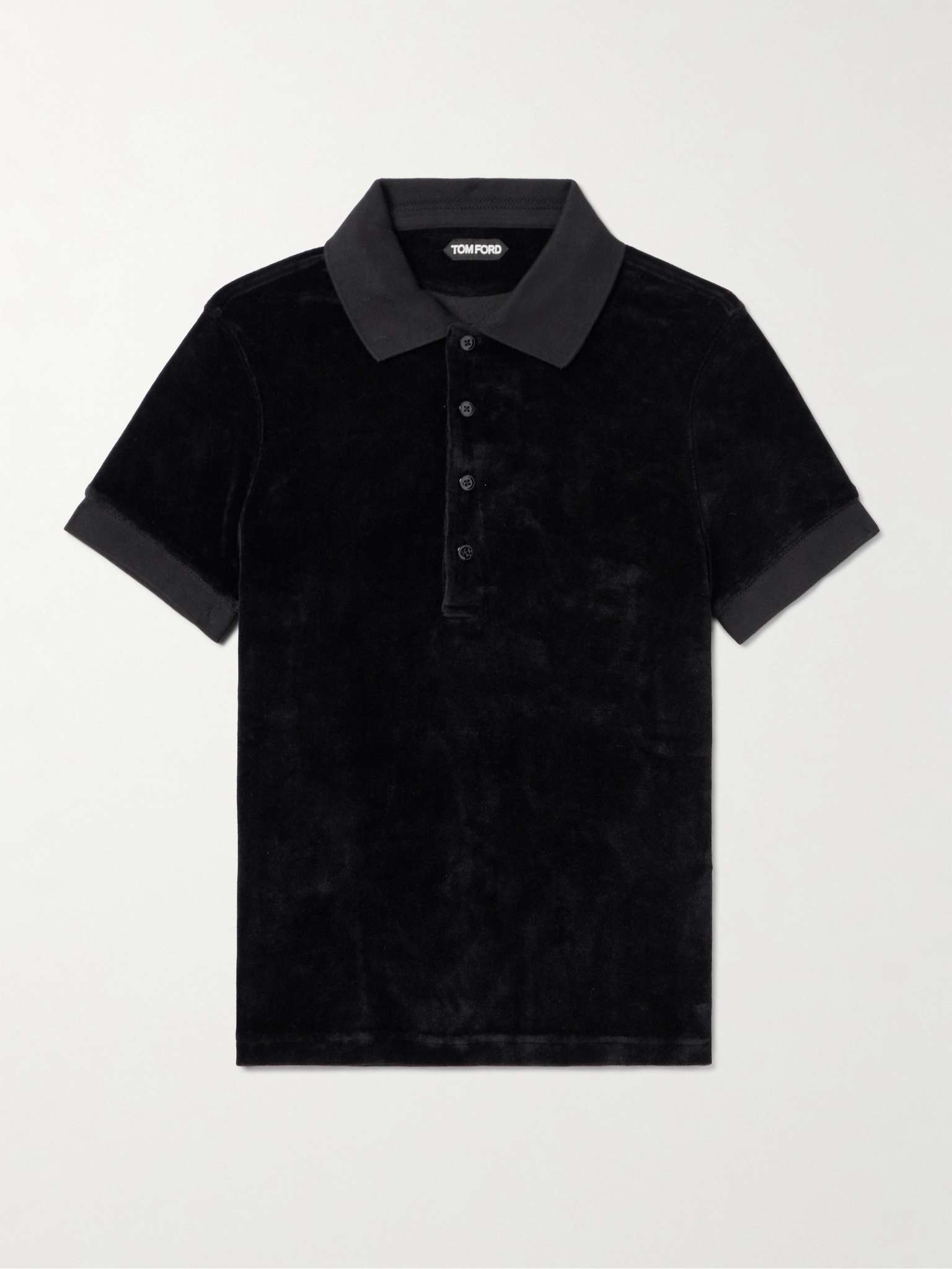 Velour Polo Shirt - 1