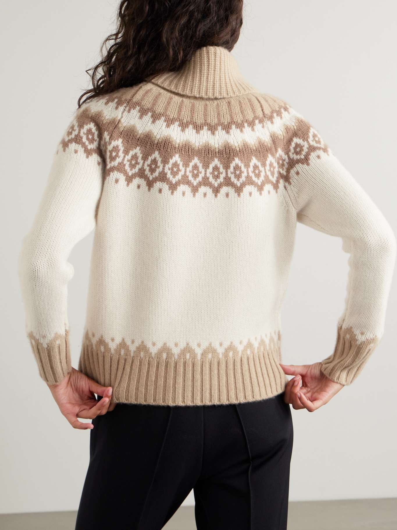 Ingrid Fair Isle cashmere turtleneck sweater - 3