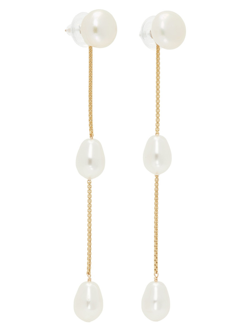Sophie Buhai Gold Small Pearl Drop Earrings outlook