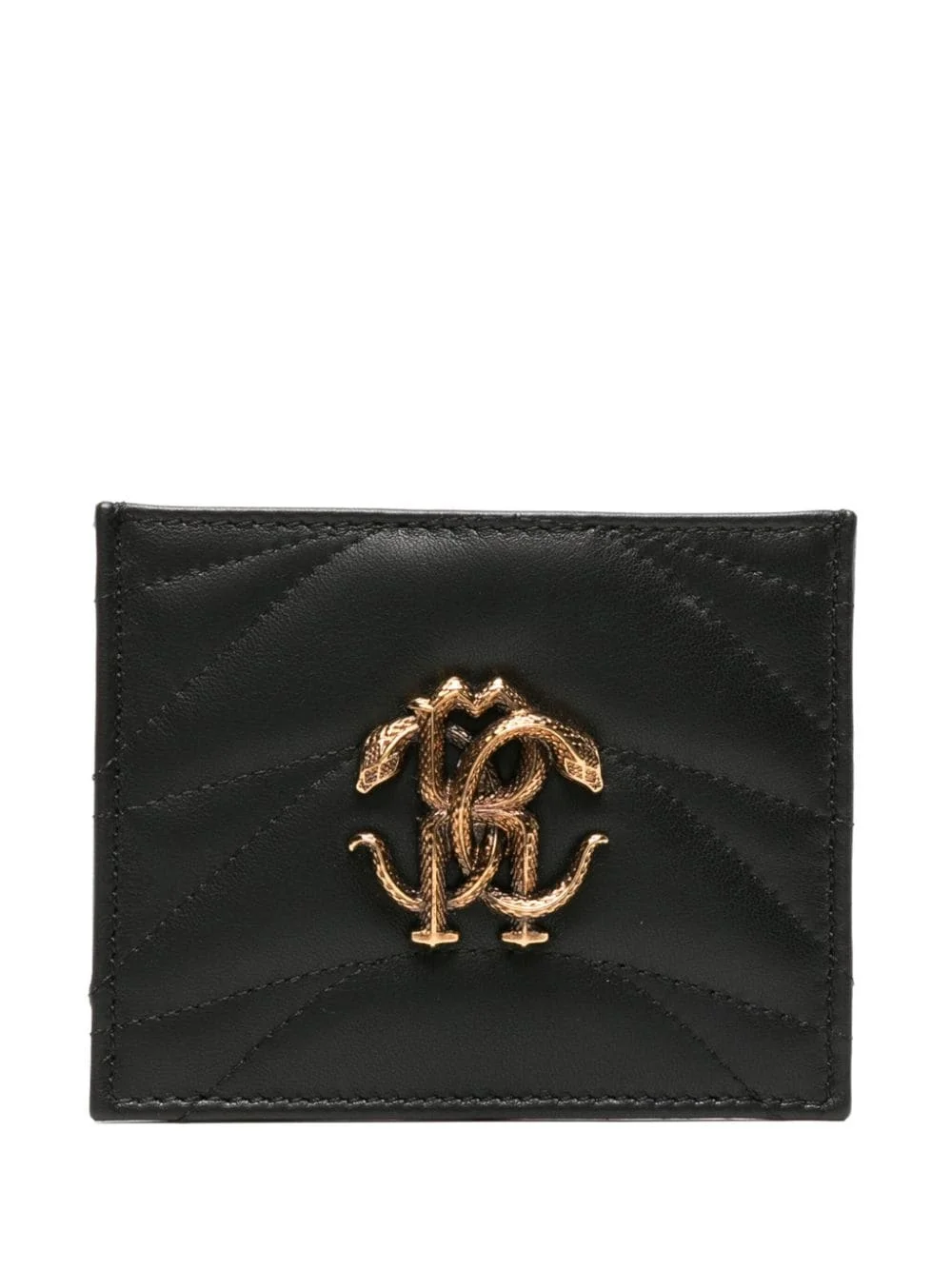 monogram-plaque quilted cardholder - 1