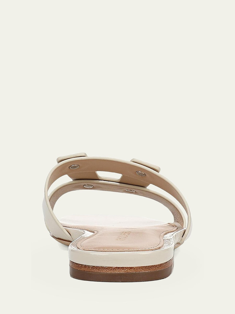 VERONICA BEARD Via Patent Leather Flat Slide Sandals outlook