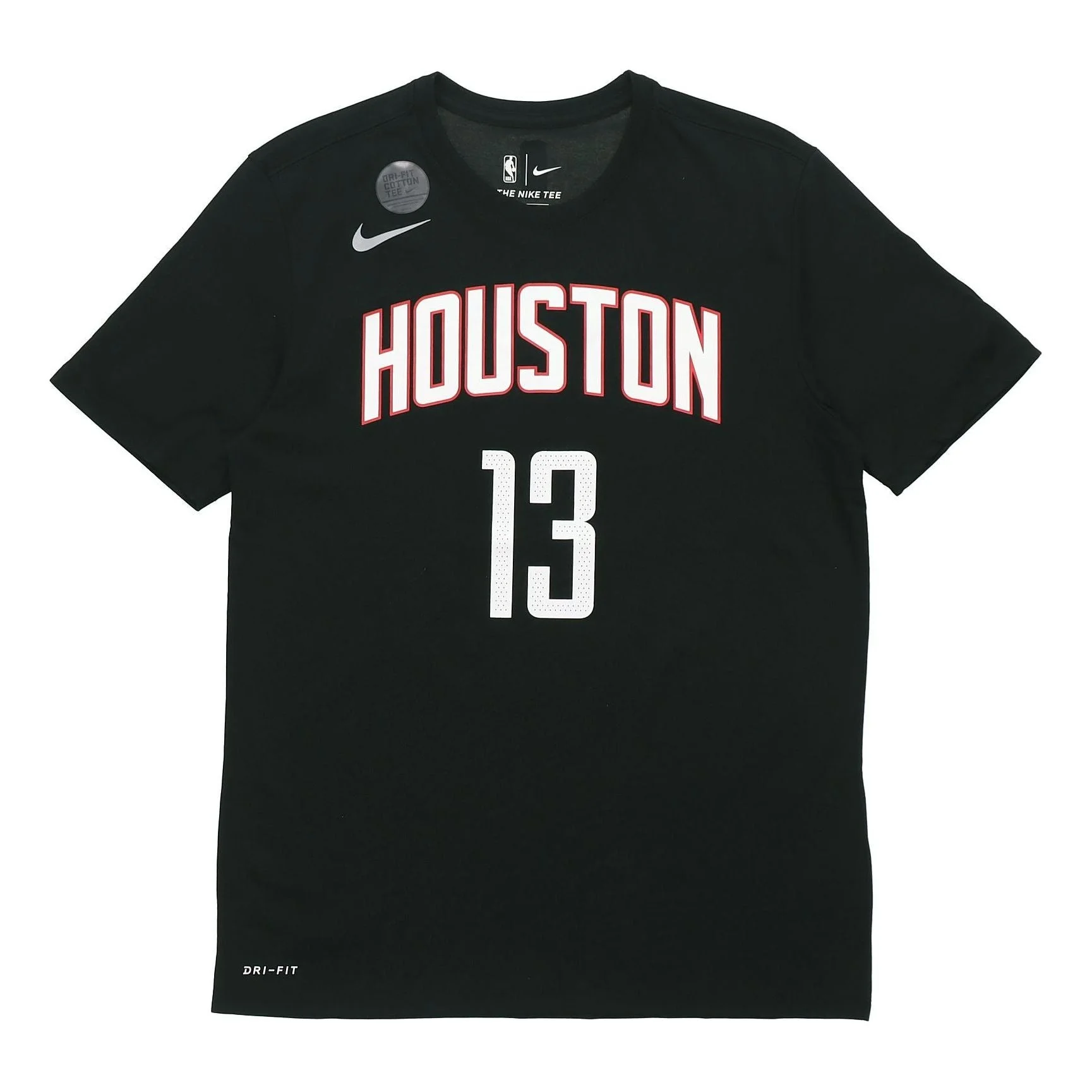 Nike SS22 NBA Harden Basketball Sports Short Sleeve Rockets 13 Black 870777-013 - 1
