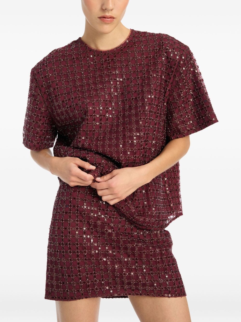 sequin-embellished top - 4