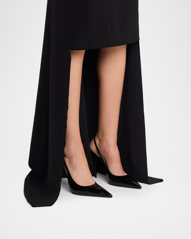 PARIS TEXAS Lidia Patent Leather Stiletto Slingback Pumps outlook